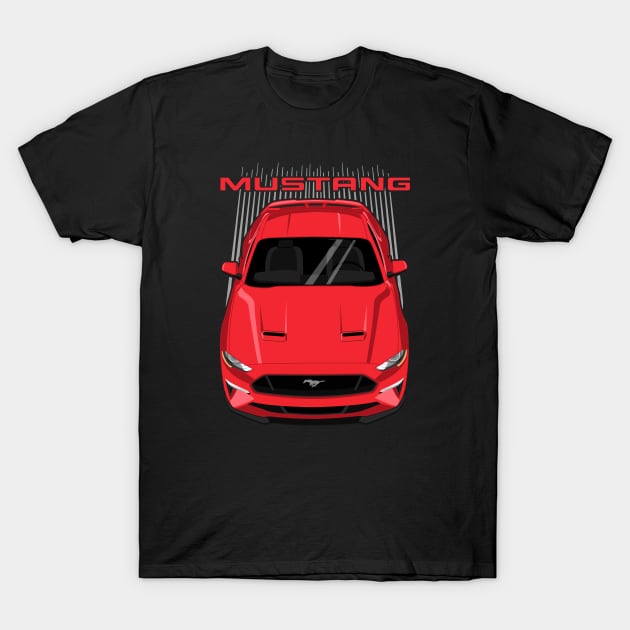 Mustang GT 2018 to 2019 Red 2018 Mustang T Shirt TeePublic